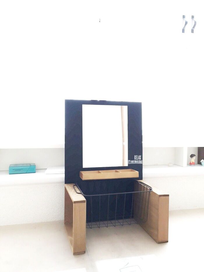 牛乳パックで手作りドレッサー②子供といっしょにスキ