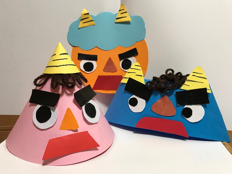 みんなの手作り鬼のお面アイデア〜節分にちなんだお面や帽子の製作まとめ〜保育と遊びのプラットフォーム ほいくる