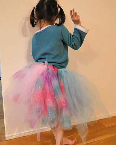 子供用チュールスカートの作り方 80・90・100・110・120 How to make a tulle skirt for kids