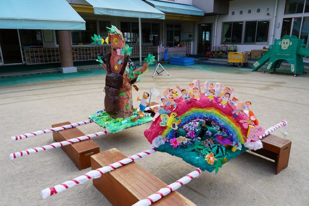 4 手作り飾り神輿 保育園、幼稚園のお祭り、会社行事にどうですか？子供神輿 神奈川県海老名市 みこし 飾り神輿 全国発送可能 お祭り 夏