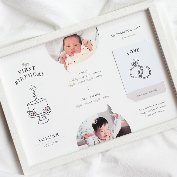 kawaii&born選び取りカード 1歳のお誕生日に♪ 001 ファーストバースデー パーティー 将来選び 将来占いKids＆BabyPrimii