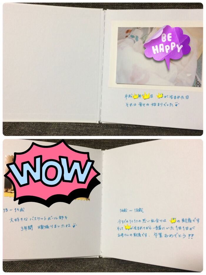 記念日に！好きなところ100個伝えられる仕掛け手作りアルバム！ 手作りアルバムアルバムキッチン