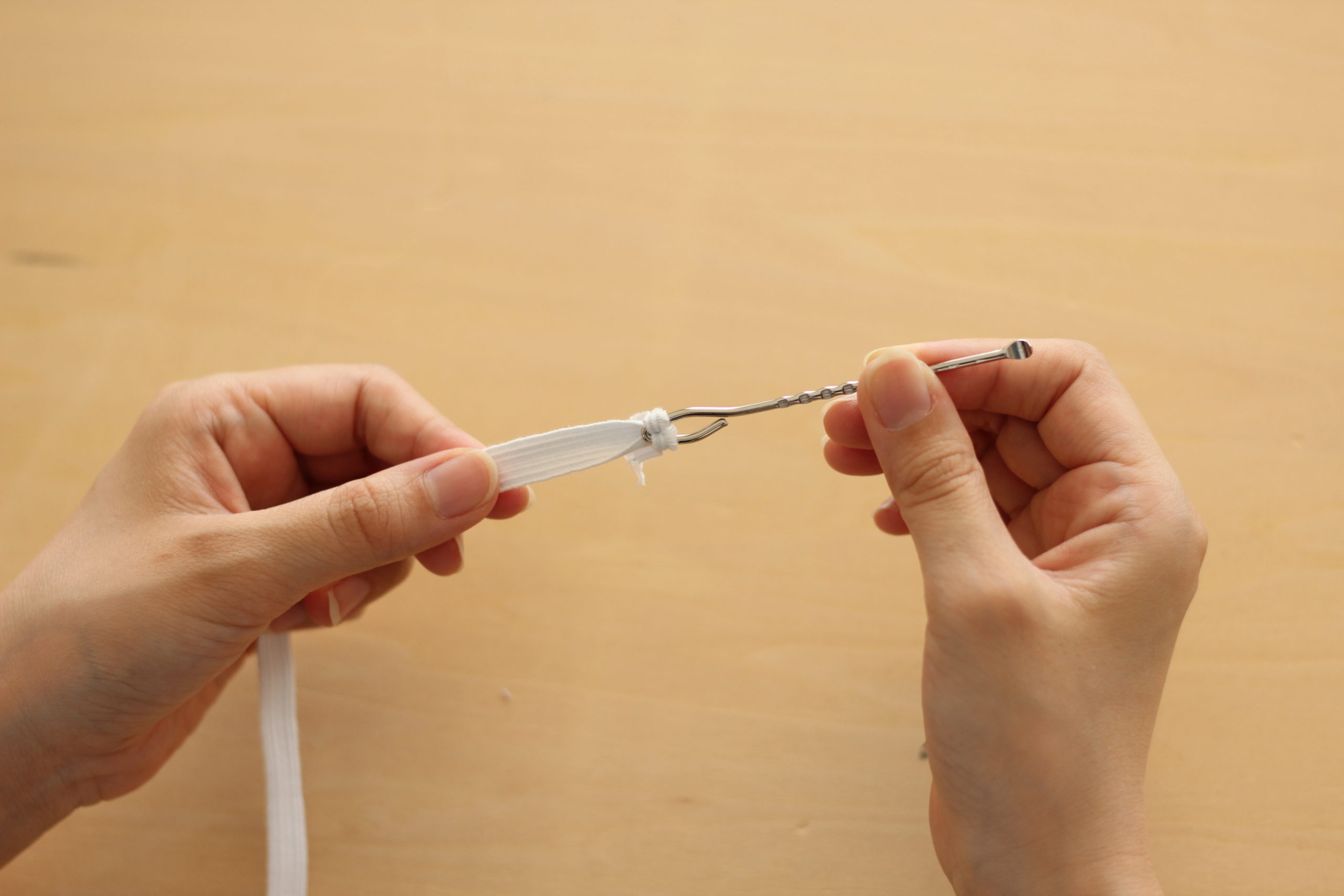 ウエスト紐を解かずに調整する簡単方法