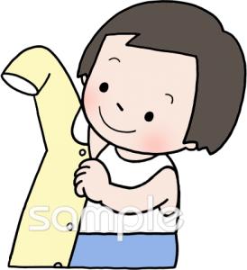 着替えをしている子供のかわいいイラスト画像素材 無料 フリー