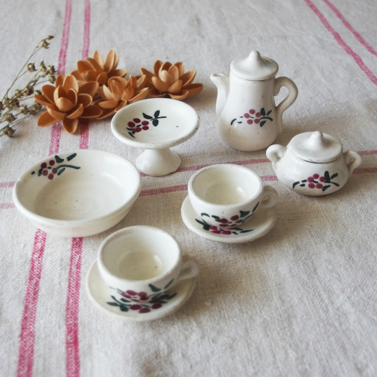 raduga grez ティーセット ブラウン＆ブルー 木のおもちゃ 知育玩具 ごっこ遊び おままごと おしゃれインテリアMimi style