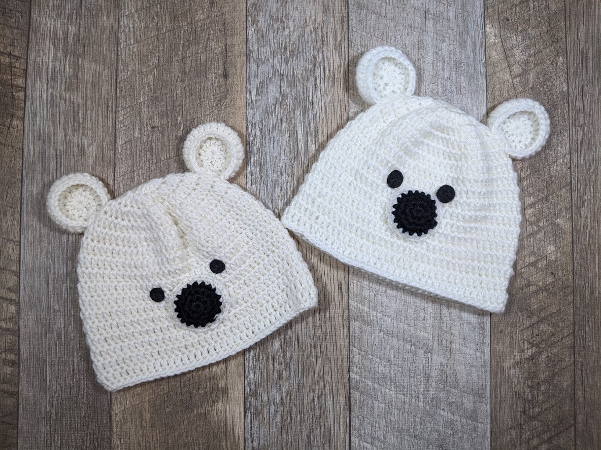 かぎ針編みバージョンのくまみみ帽子の作り方