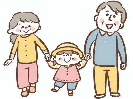 祖父母 笑顔 イラスト - 商用利用可能な写真素材・イラスト素材ならストックフォトの定額制ペイレスイメージズ