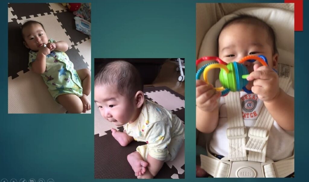 反り」があると肩が上がり手が前に出にくいのでずり這いが長引くことがあります。 また肩が上がっていると転んだ時に、手が出てもしっかりと体を支えることができません。反り改善体操を色々投稿していますので 試してみてくださいね ーーーーーーー山田こども