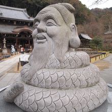 桧木 宇賀神 うがじん、うかのかみ総高20cm