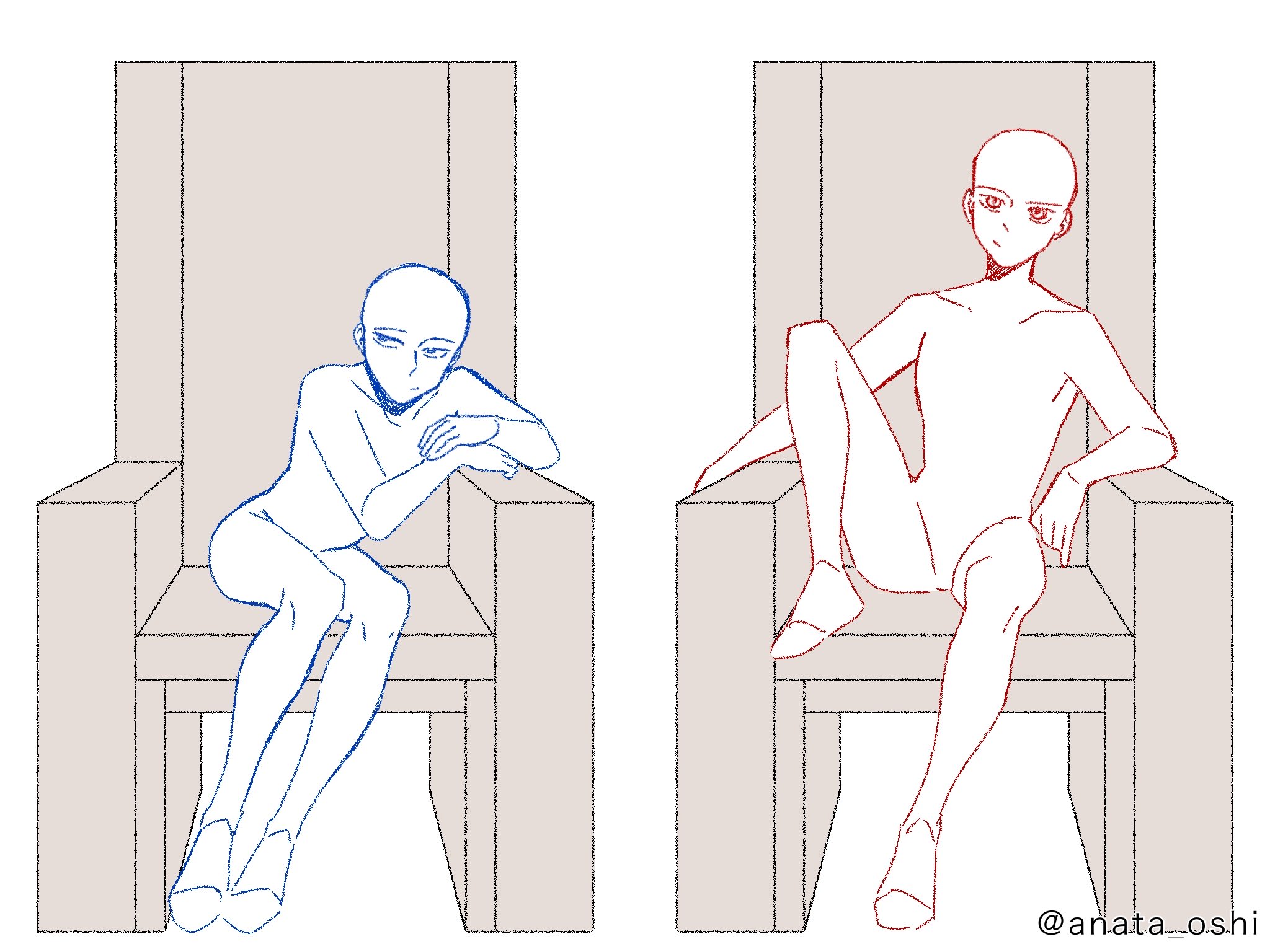 肩を組む男性５人組 トレス素材 – イラスト 手仕事や