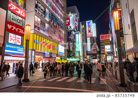 秋葉原駅電気街口夜景 写真素材 [ 4422541