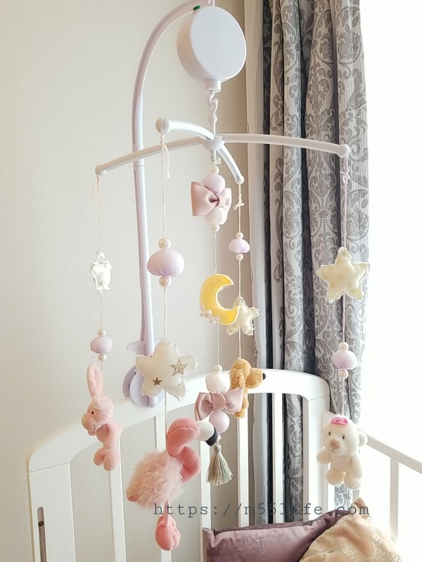 ベビーDIY 100均の材料で手作りメリー｡+miel☺︎Blog 育休中＊R2•R6産まれ兄弟