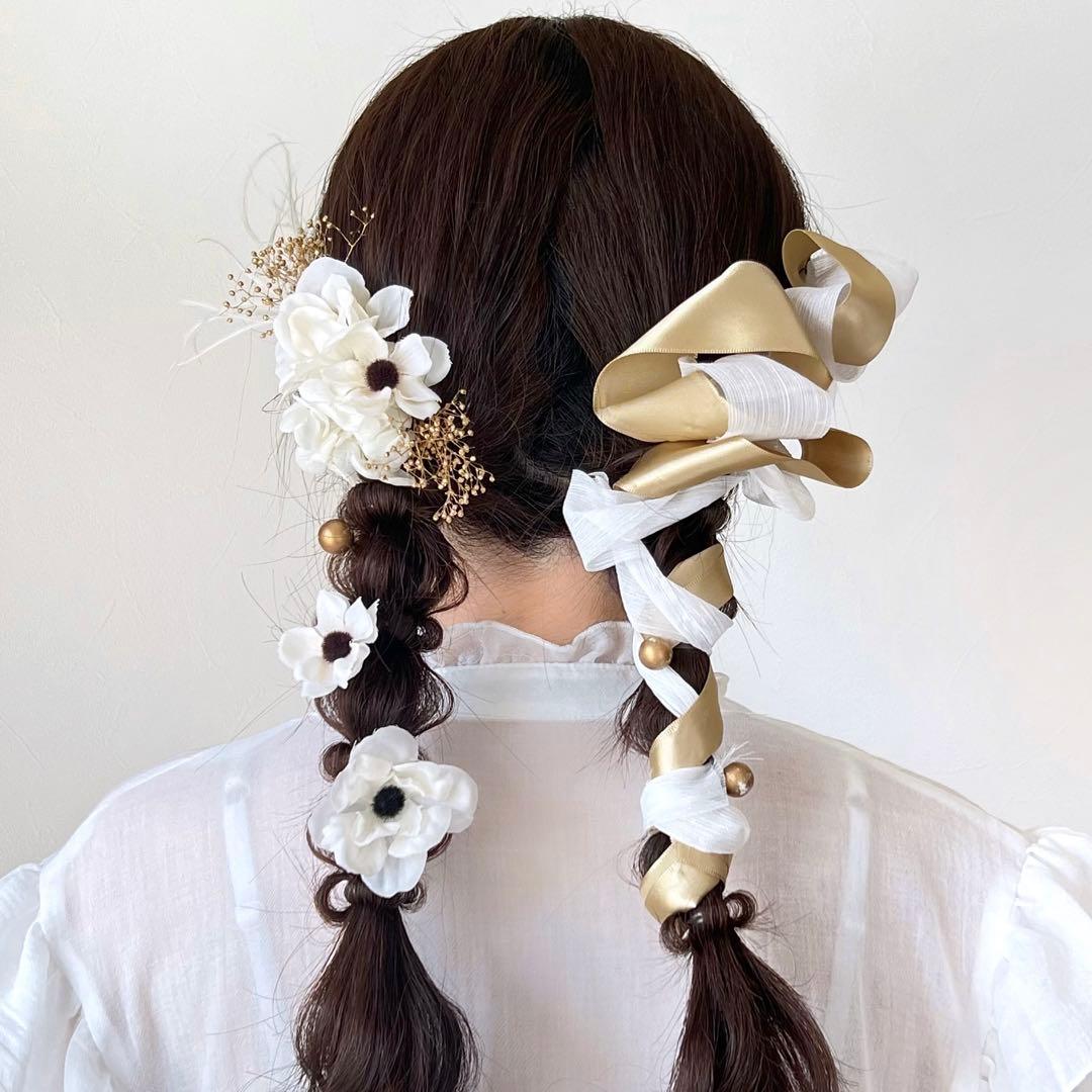 美しいツインアレンジのヘアスタイル💖結婚式やライブに最適