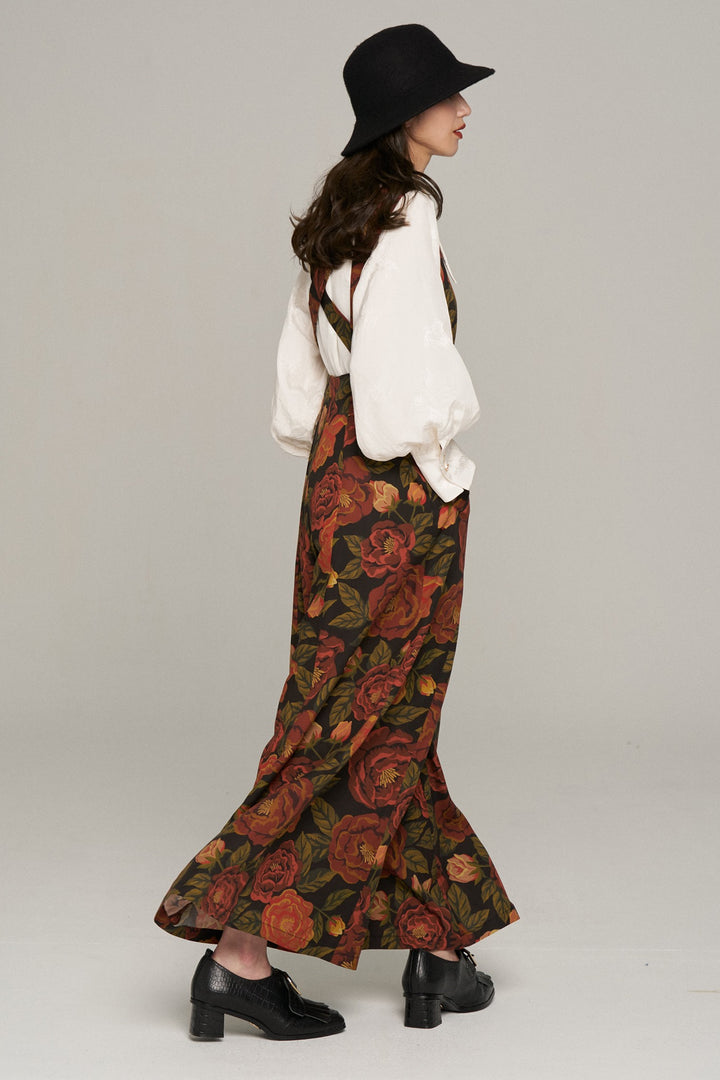 試着のみ TNEWTIES この牧場のオーナー フローラルパターンオーバーオール