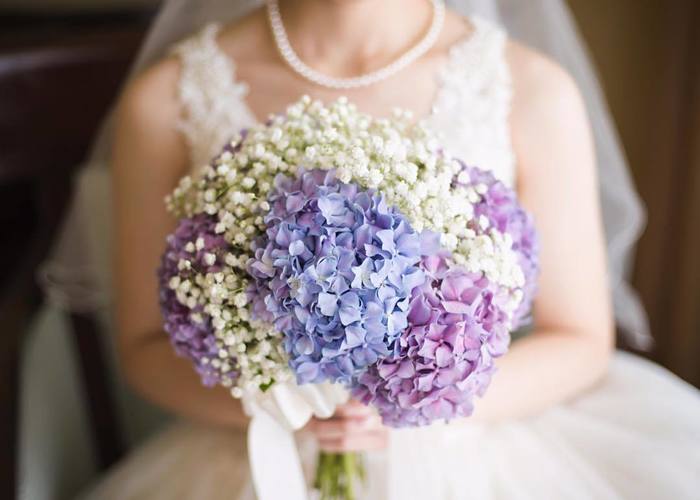 アジサイの装花 トゥールダルジャン東京様- ウェディング会場装花＆フラワー教室プチソレイユ