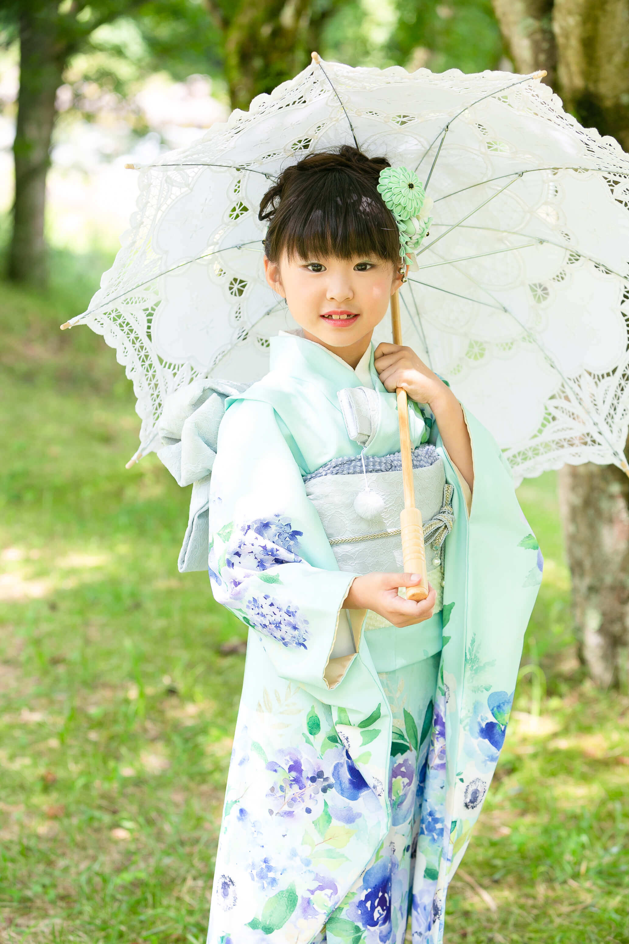 七五三 髪飾り ３歳 ７歳 かみかざり パッチンピン ２点セット ちりめん つまみ細工 スリーピン パッチン留め 日本製 -アンココン～UNCOCON～ - プレゼント＆ギフトのギフトモール