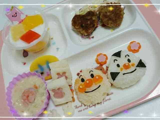 １歳誕生日のアンパンマンプレート作り♡