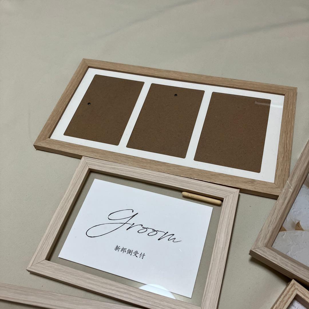 ウェルカムボード用フォトフレーム 写真立て かわいいピンク A4サイズ 結婚式 受付アイテム ティアルBuyee