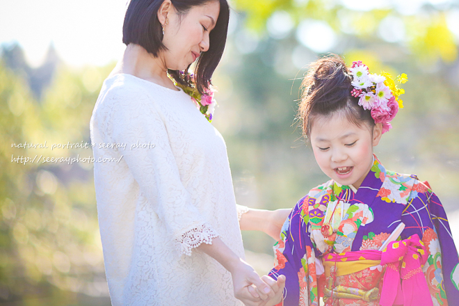 七五三 髪飾り 勝山かんざし 3点セット「水色丸つまみのお花」7歳 つまみ細工 勝山セット 花簪 子供 女の子 女児 メール便不可