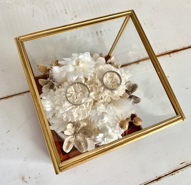 手作りキット登場♡ 手作り リングピロー マライカ ガラスケース 花材 材料