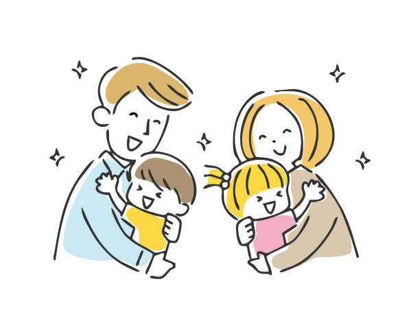 赤ちゃんと両親 イラスト素材6041320- フォトライブラリ