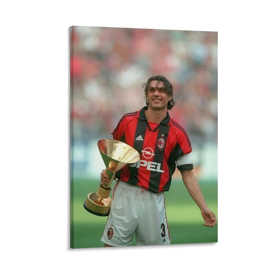 Amazon.co.jp: サッカー選手 パオロ・マルディーニ ポスター 装飾画 キャンバス 壁アート リビングルーム ポスター 寝室 絵画フレームスタイル 20x30インチ 50x75cm: ホーム＆キッチン
