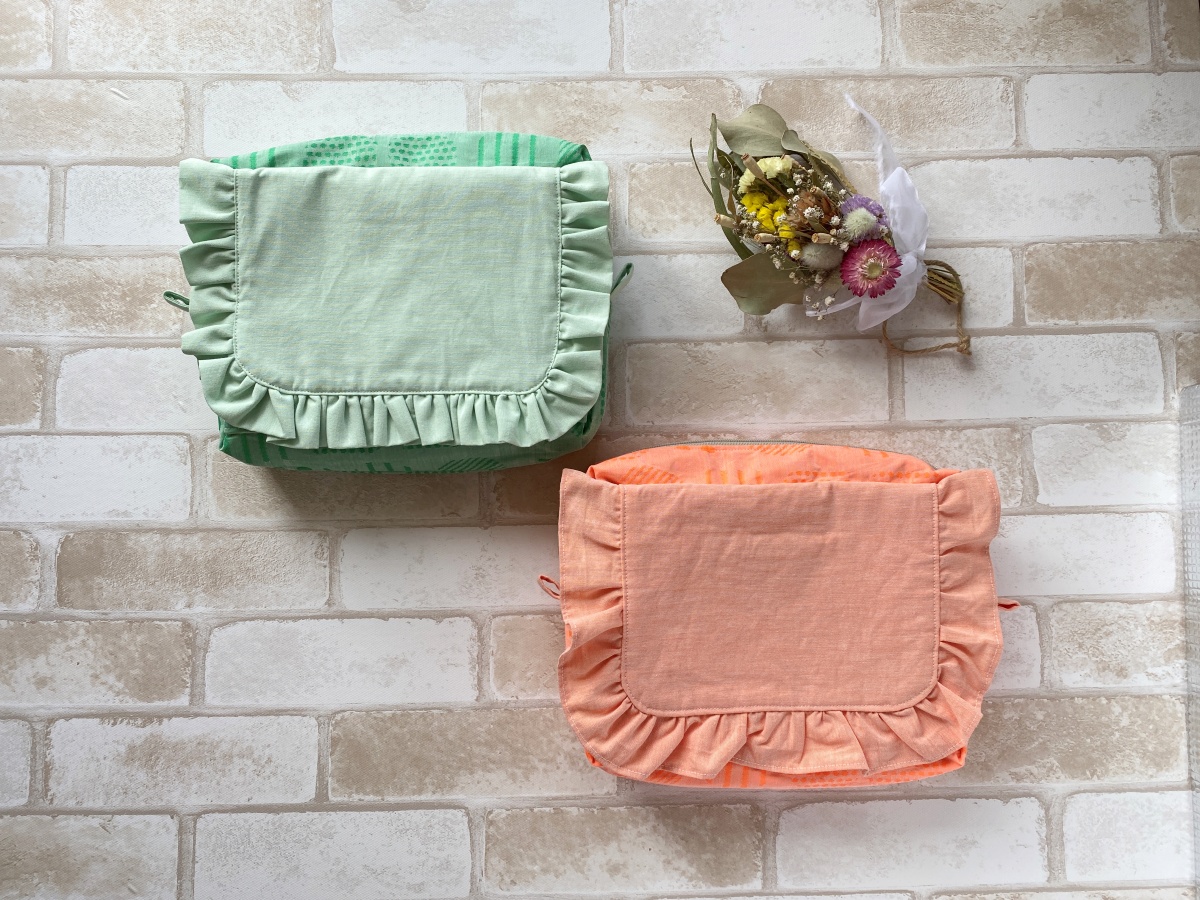 ハンドル付き大きめポーチ」の作り方 ～その１～ - ＊＊ ミシンノコツ ＊＊