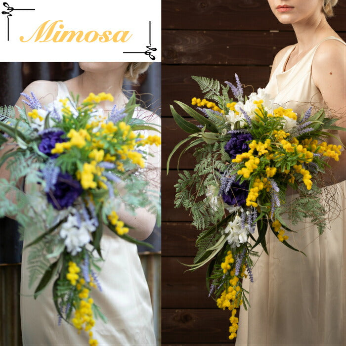 生花 ミモザバスケットブーケ結婚式 フラワー 生花 ブーケ ブートニア– 結婚式準備サイトCORDY コーディ