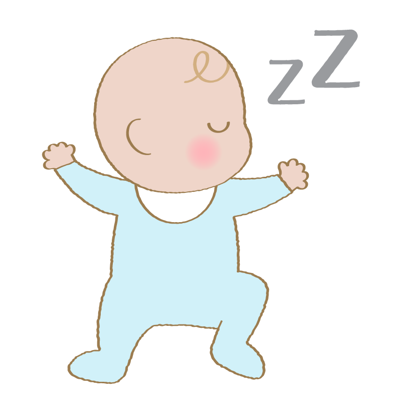 寝ている赤ちゃんのイラスト無料のフリー素材 イラストエイト