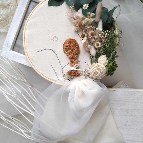 お得な結婚式キット4点セット フランス刺繍 刺繍キット フレーム プレゼント ハンドメイド インテリア ウェディング ブライダル