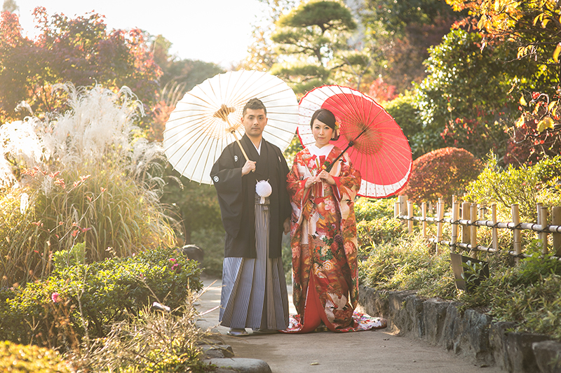 豊島区目白庭園 紅葉の美しい庭園と日本家屋にて成人式前撮り出張撮影2時間前編子供写真出張撮影