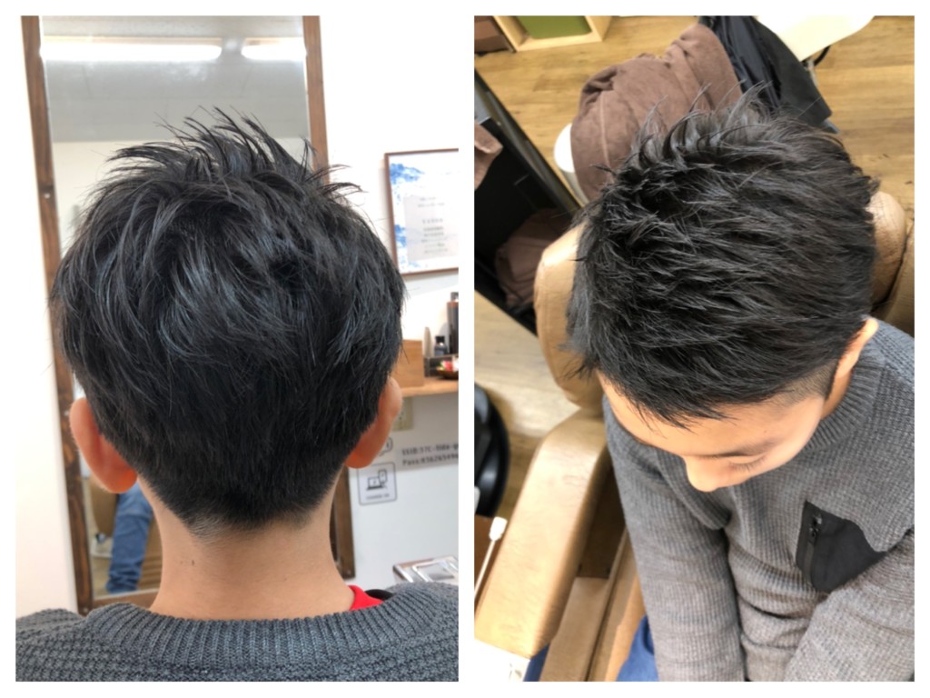 スッキリ刈り上げてお兄ちゃんらしく。小学校デビューはこれで決まり！小松市の美容室Oops! ウプス