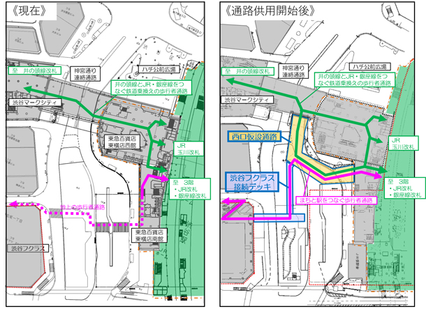 渋谷駅 井の頭線から銀座線への乗り換えルート
