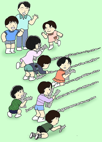 新聞紙遊びまとめ16選対象年齢別にイラストで解説保育士・幼稚園教諭のための情報メディア ほいくis ほいくいず