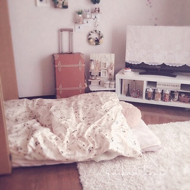 ワンルーム 一人暮らし 昭和物件 狭い部屋布団生活 などのインテリア実例 - 2019-03-16 14:28:32RoomClip ルームクリップ