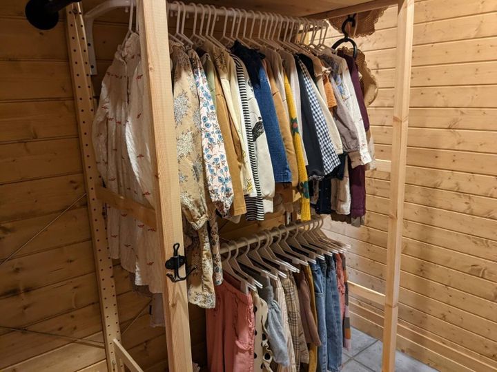 押入れ ハンガーラック 縦横伸縮タイプ キャスター付き マフラー ストール 子供服 省スペース たっぷり収納 ハンガーラック パイプハンガ