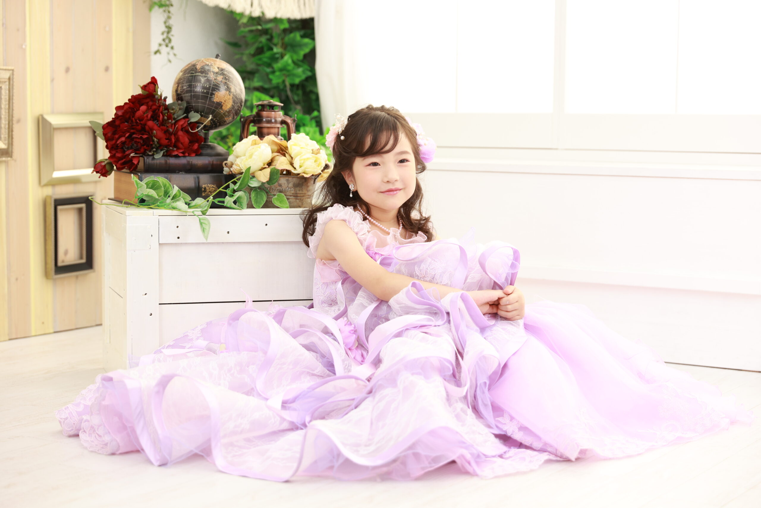 𓂃 ✽PR @bria__official さまの髪飾りを 使わせていただきました🫶🏻 七五三にする玉ねぎヘアが可愛くて好きでゴムが見えないふんわり玉ねぎ‎♥️ 私が思い描いていた七五三の理想の髪飾り🤍 淡い色合いでおしゃれなのに華やかで可愛くて 大人の方もつけていただける