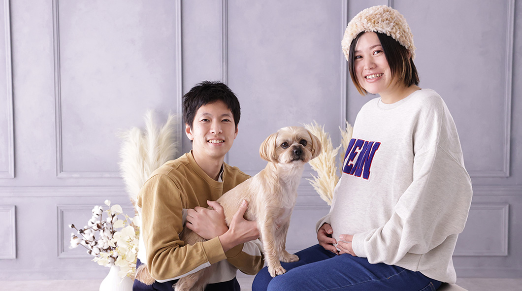 ペット撮影大歓迎！ペットも家族の一員です東京・目黒区のおしゃれな一軒家型キッズフォトスタジオ＊pindot studio