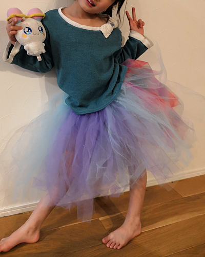 簡単！女の子のかわいいキッズサイズのふんわりチュールスカートの作り方ぬくもり