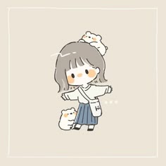小さい女の子イラストのフリー素材イラストイメージ