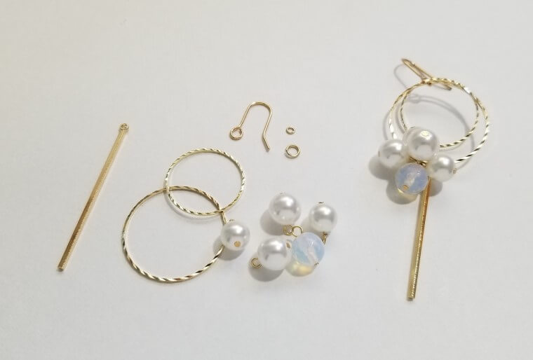 シンプルなパーツのかんたんイヤリングの作り方Craftie Style