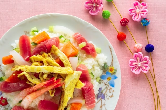 きらきら星のちらし寿司ケーキ