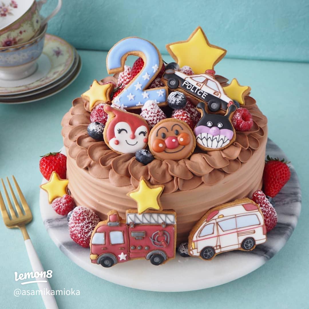 アンパンマンの2段バースデーケーキ KeikoSnapdish スナップディッシュID:1Onufa