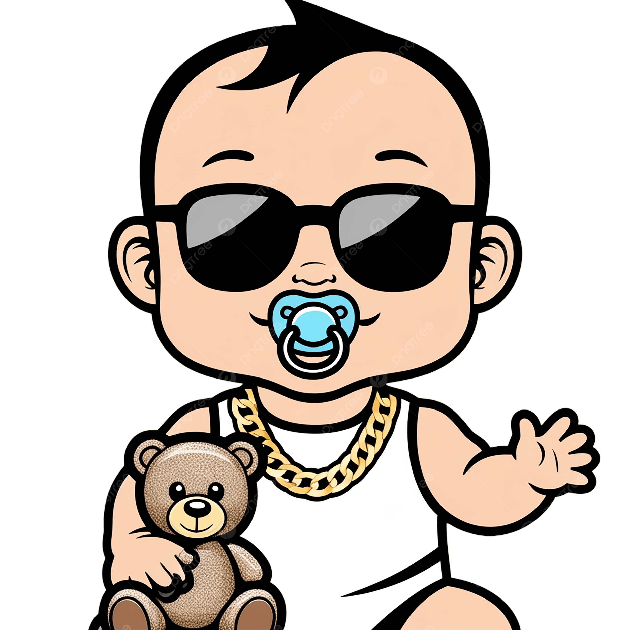 リアリズム絵画 動物の絵 動物イラストライオン おすわりするライオンの赤ちゃん