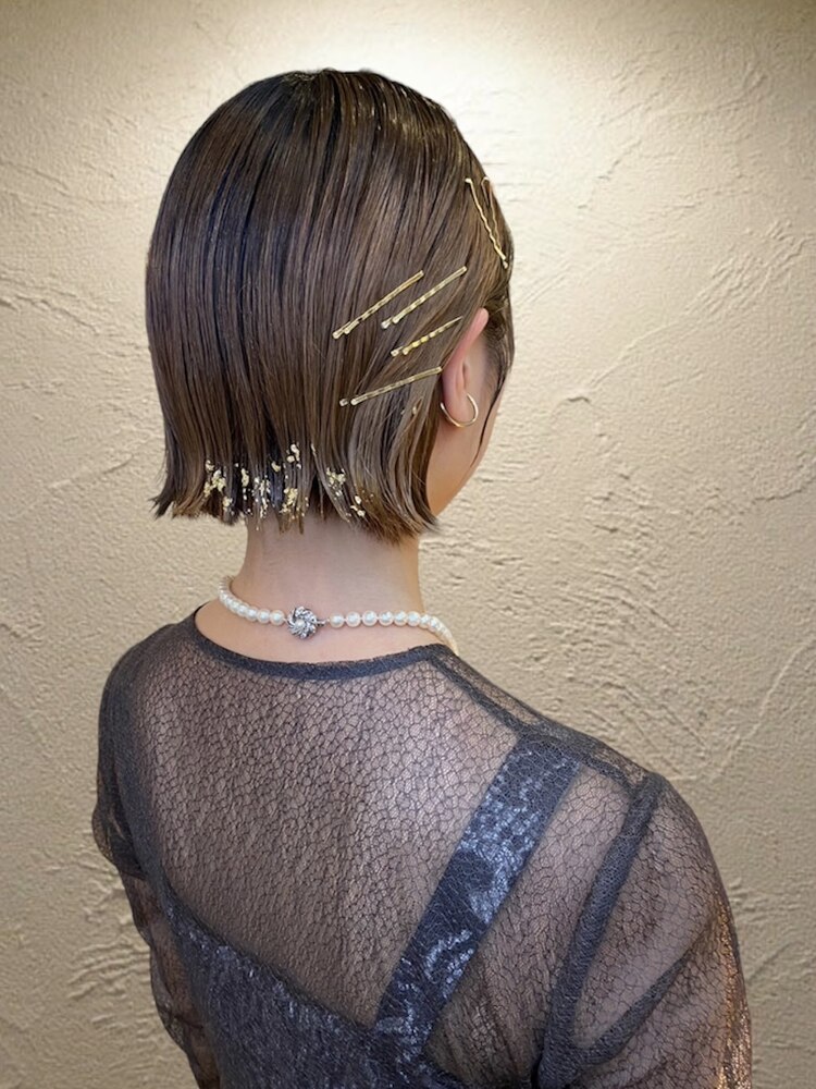 結婚式・二次会で使える！セルフでできる華やかショートヘアアレンジ