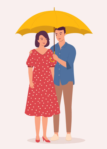 495 相合傘 Stock Photos, High-Res Pictures, and Images - Getty Images傘 二人,雨, カップル