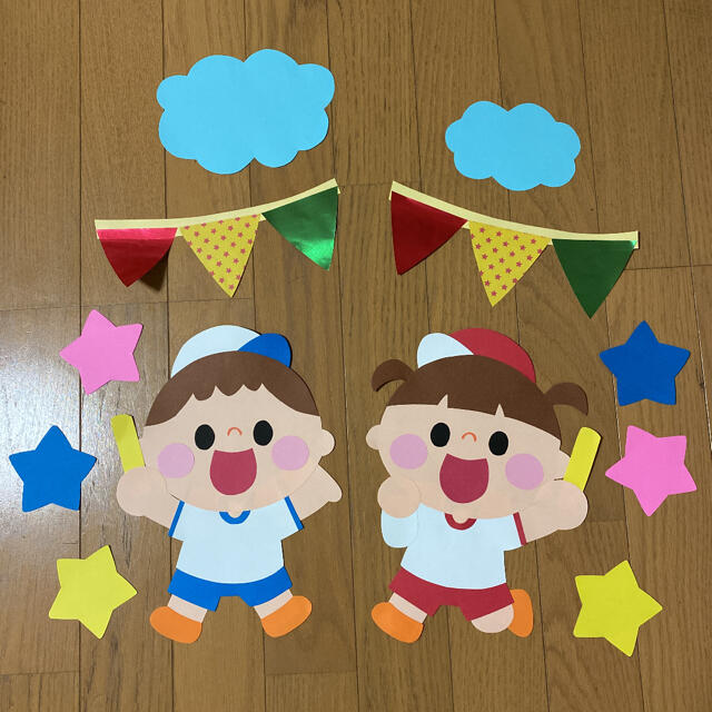 運動会の壁面制作いなりもり保育園