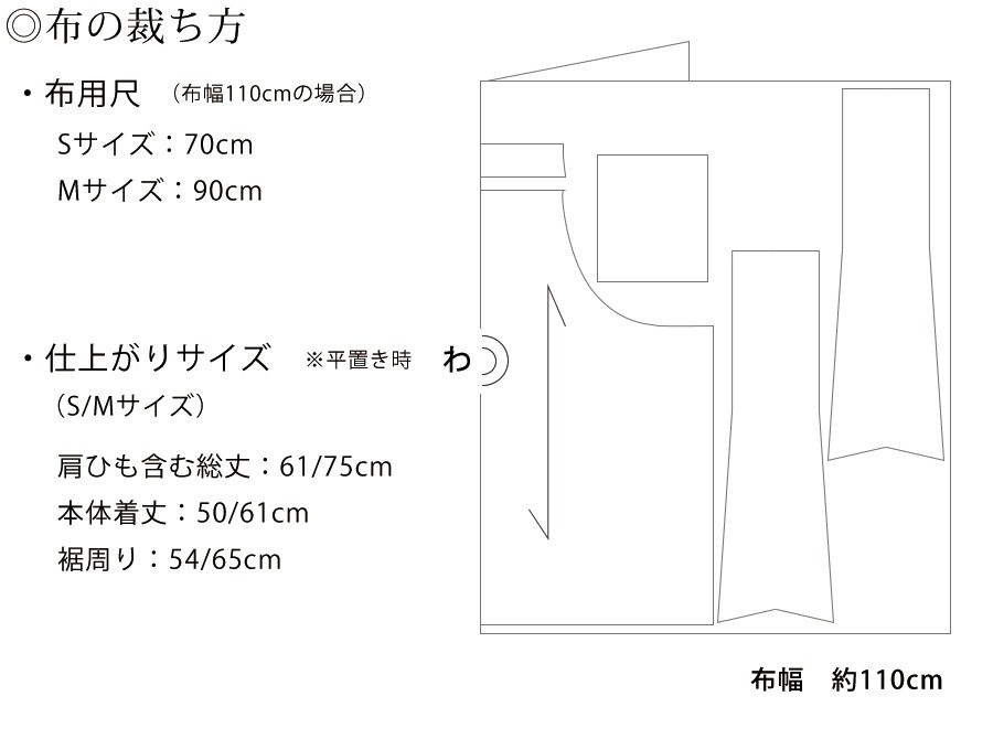 無料型紙ダウンロード ***ぬいものちくたく*** キッズエプロンと三角巾 うしろでひもを結ばないパターン