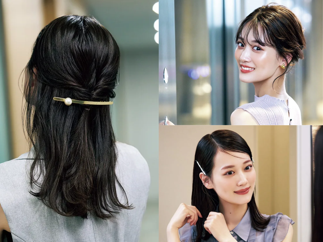 セミロング子供ヘアアレンジ 三つ編みハーフアップTikTok