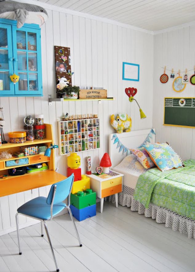 子供部屋vol3 小学生姉妹のお部屋。白を基調としたシンプルな中に姉はドット妹はボーダーのクロスで区分けしました。オトナかわいい子供部屋。かわいい家子供部屋子供部屋インテリア子供部屋づくり子供部屋クロス子供部屋コーディネートかわいいおうち